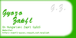 gyozo zapfl business card