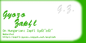 gyozo zapfl business card